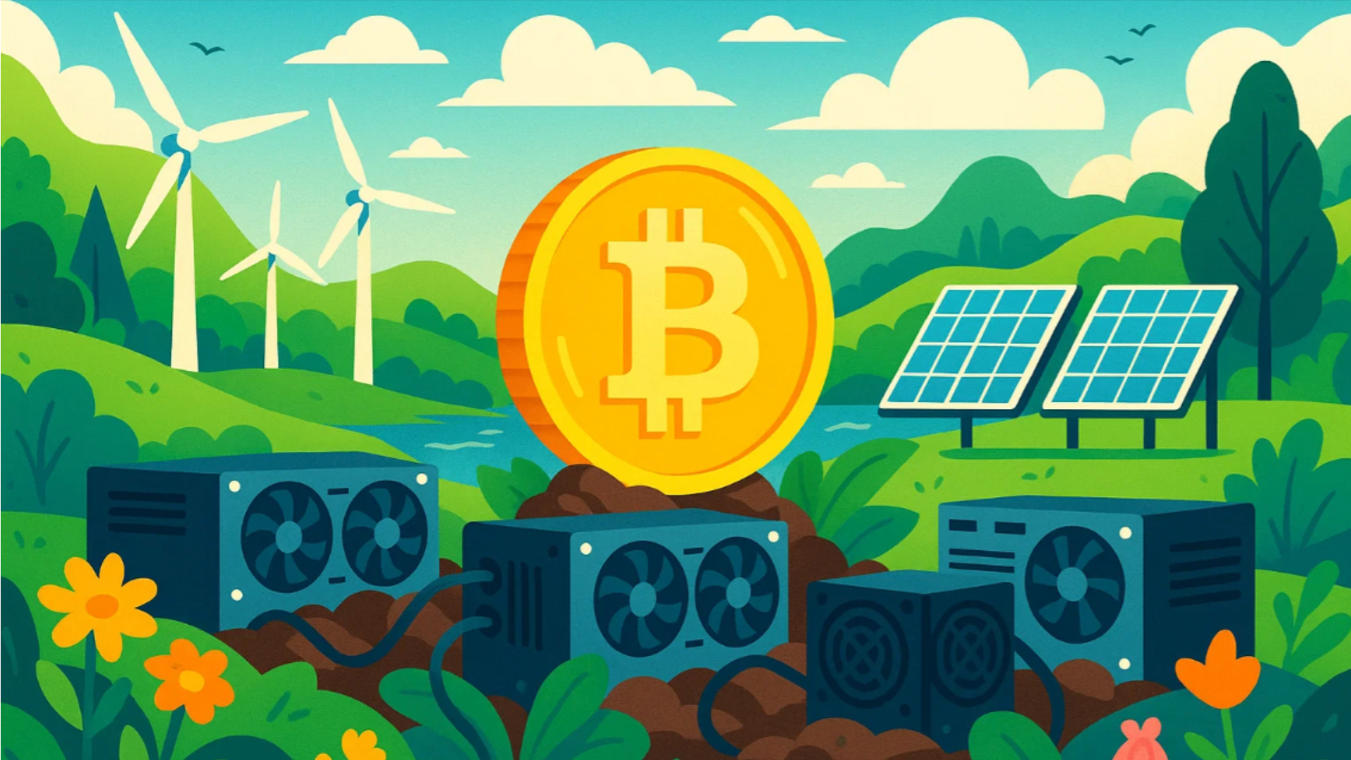 Ťažba Bitcoin je z roka na rok ekologickejšia.